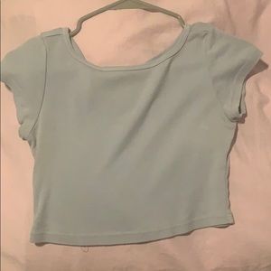 cute light blue crop top